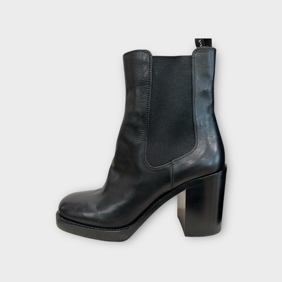 Prada Black Leather Chelsea Boots NWOB - Picture 14 of 15